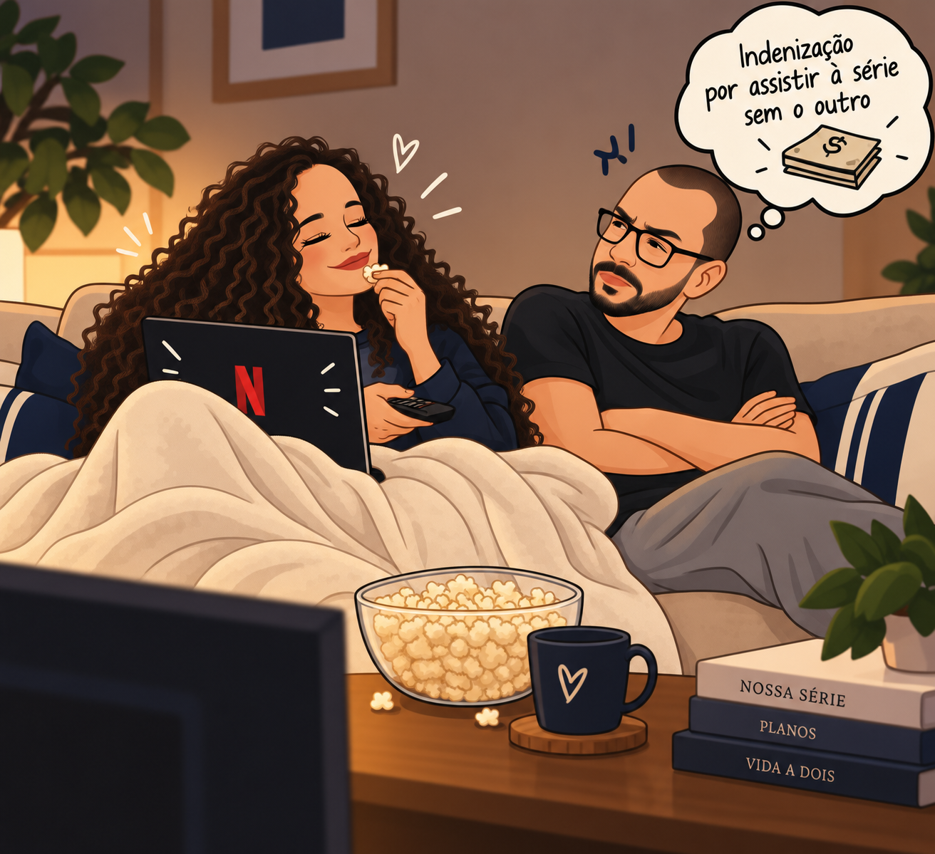 Indenização por assistir à série sem o outro