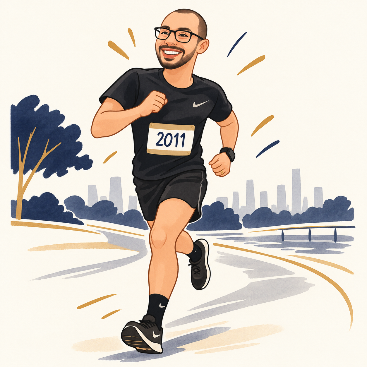 Inscrição para a primeira corrida de casado do Gabriel